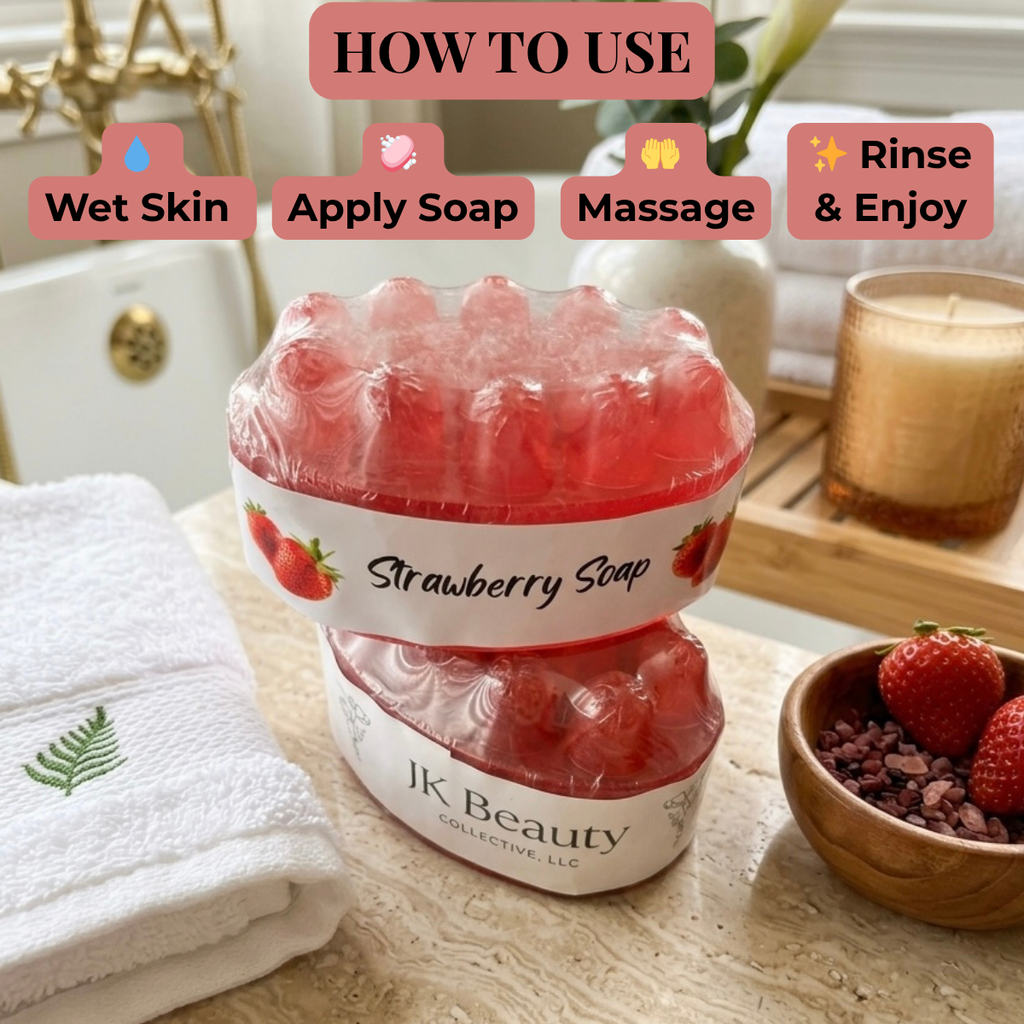 🍓 Strawberry Silk Massage Soap Duo