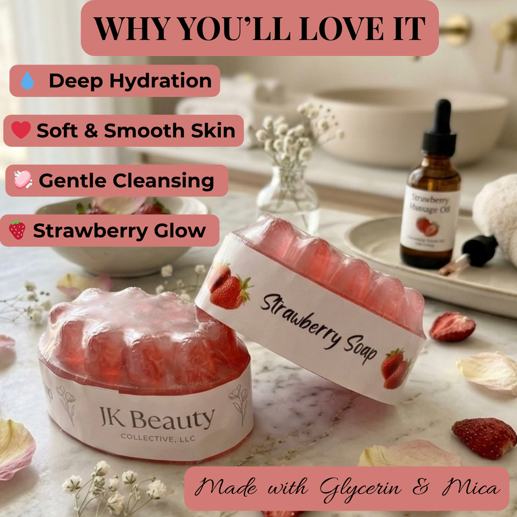 🍓 Strawberry Silk Massage Soap Duo