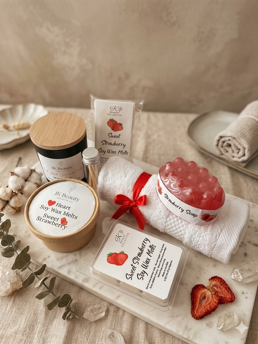 🍓❤️Strawberry Heart Love Fragrance Set