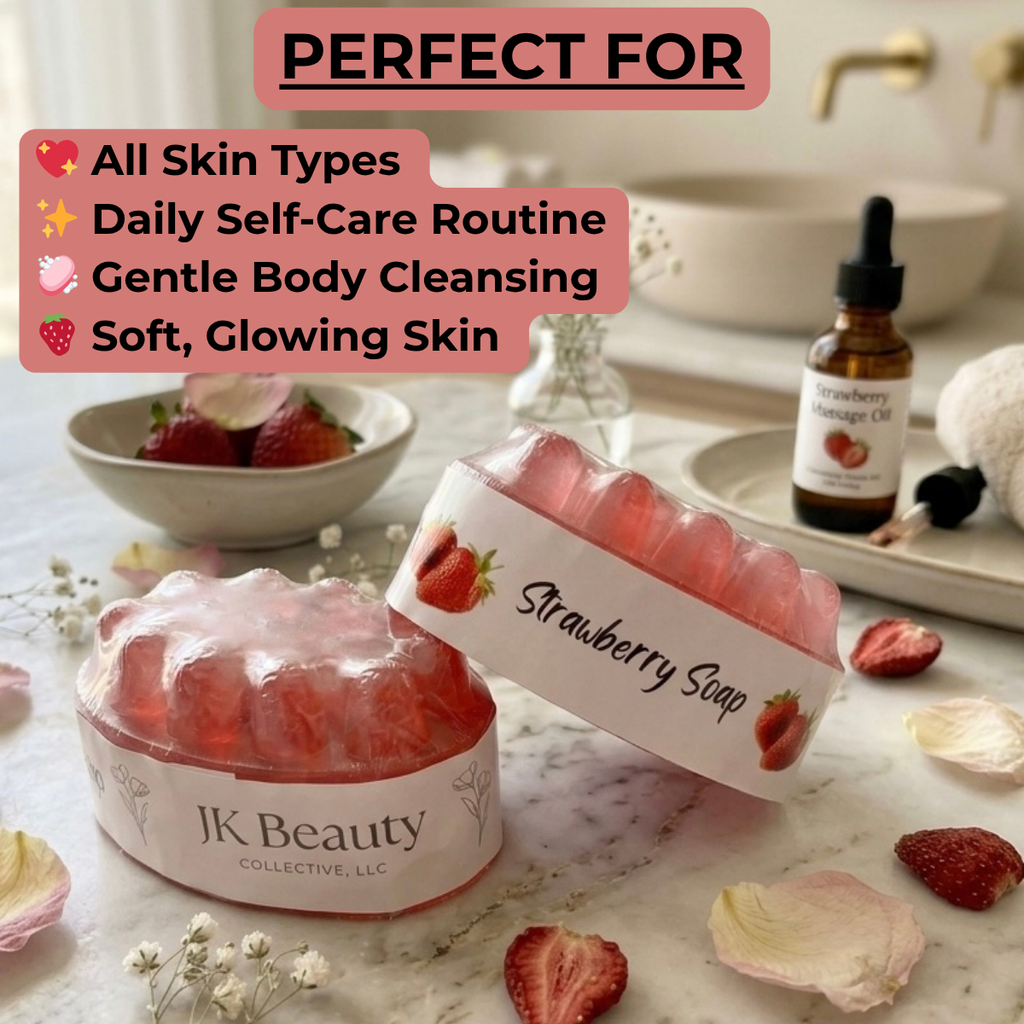 🍓 Strawberry Silk Massage Soap Duo