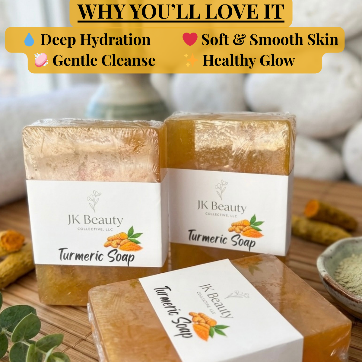 Golden Glow Soap Trio (Turmeric)