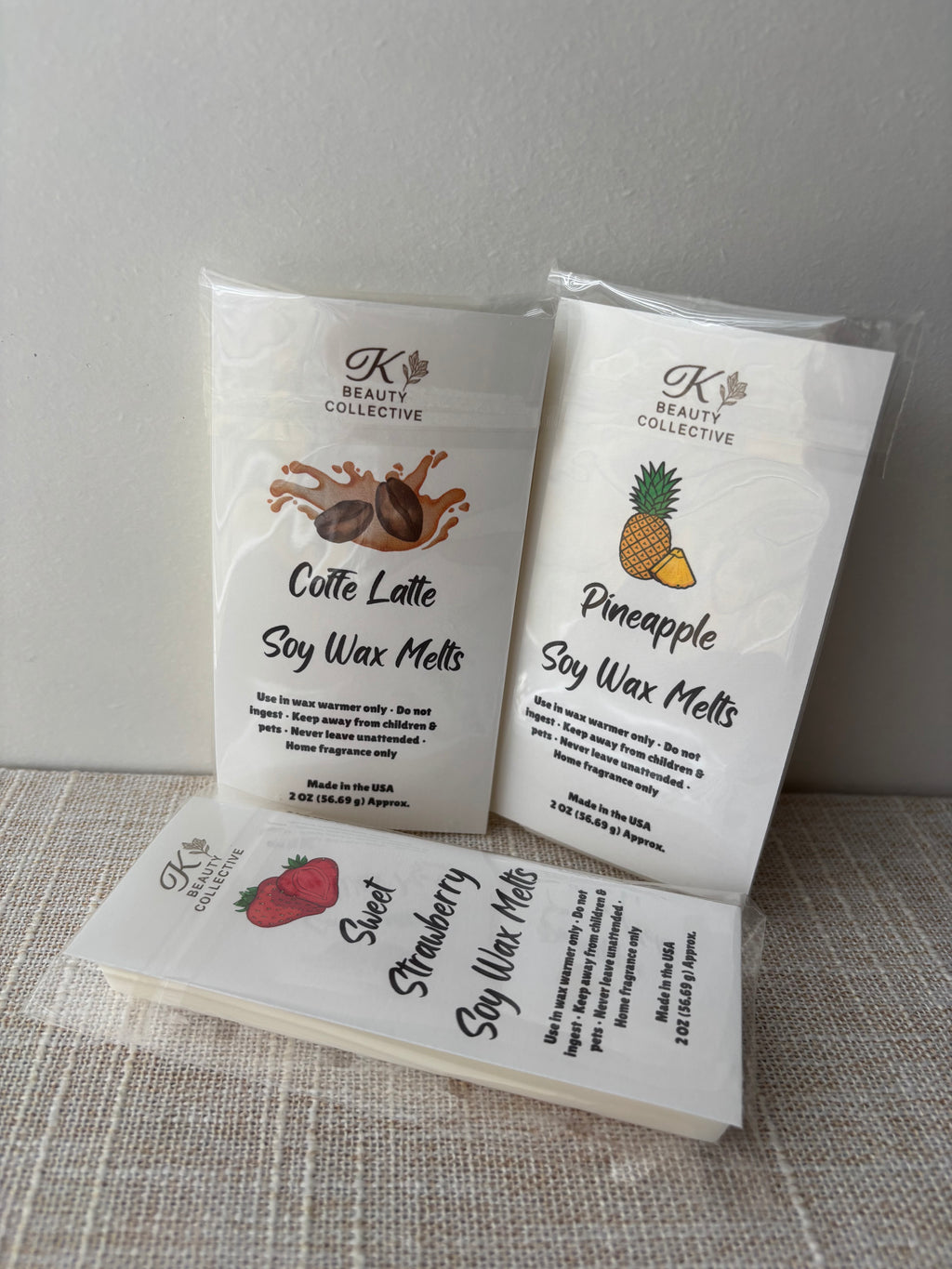 🍍🍓☕ Variety Wax Melt Sticks Set of 3 | Pineapple, Strawberry & Coffee – Natural Soy Wax