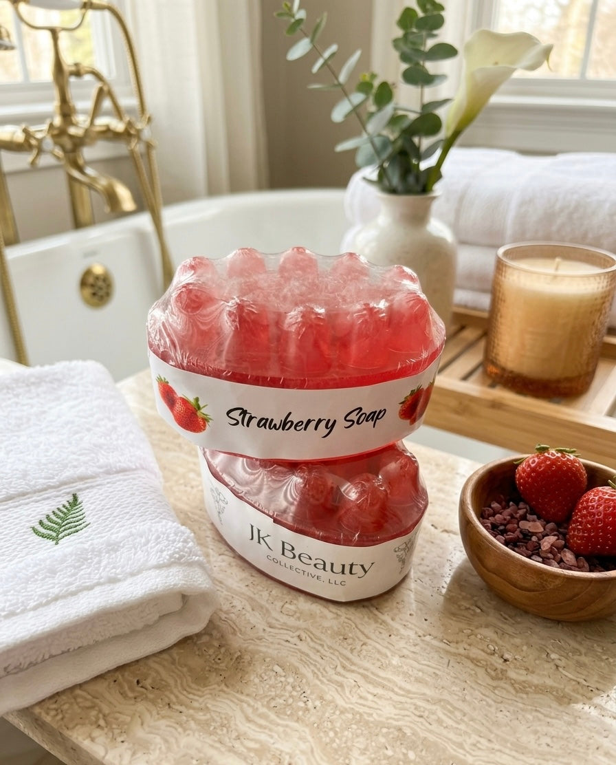 🍓 Strawberry Silk Massage Soap Duo