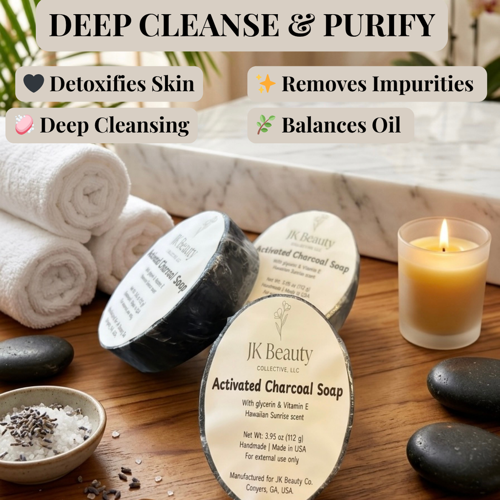 🖤Activated Charcoal Oval Soap (3 pack)