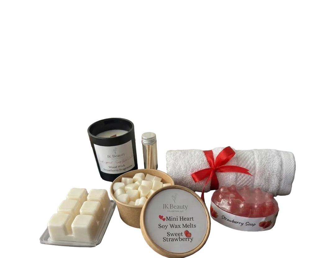 🍓Strawberry Self‑Care & Fragrance Set Mini Heart ❤️