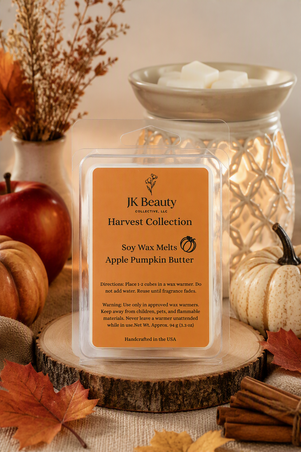 🍎🎃Apple Pumpkin Butter Soy Wax Melt Cubes | Harvest Collection | 3.3 oz
