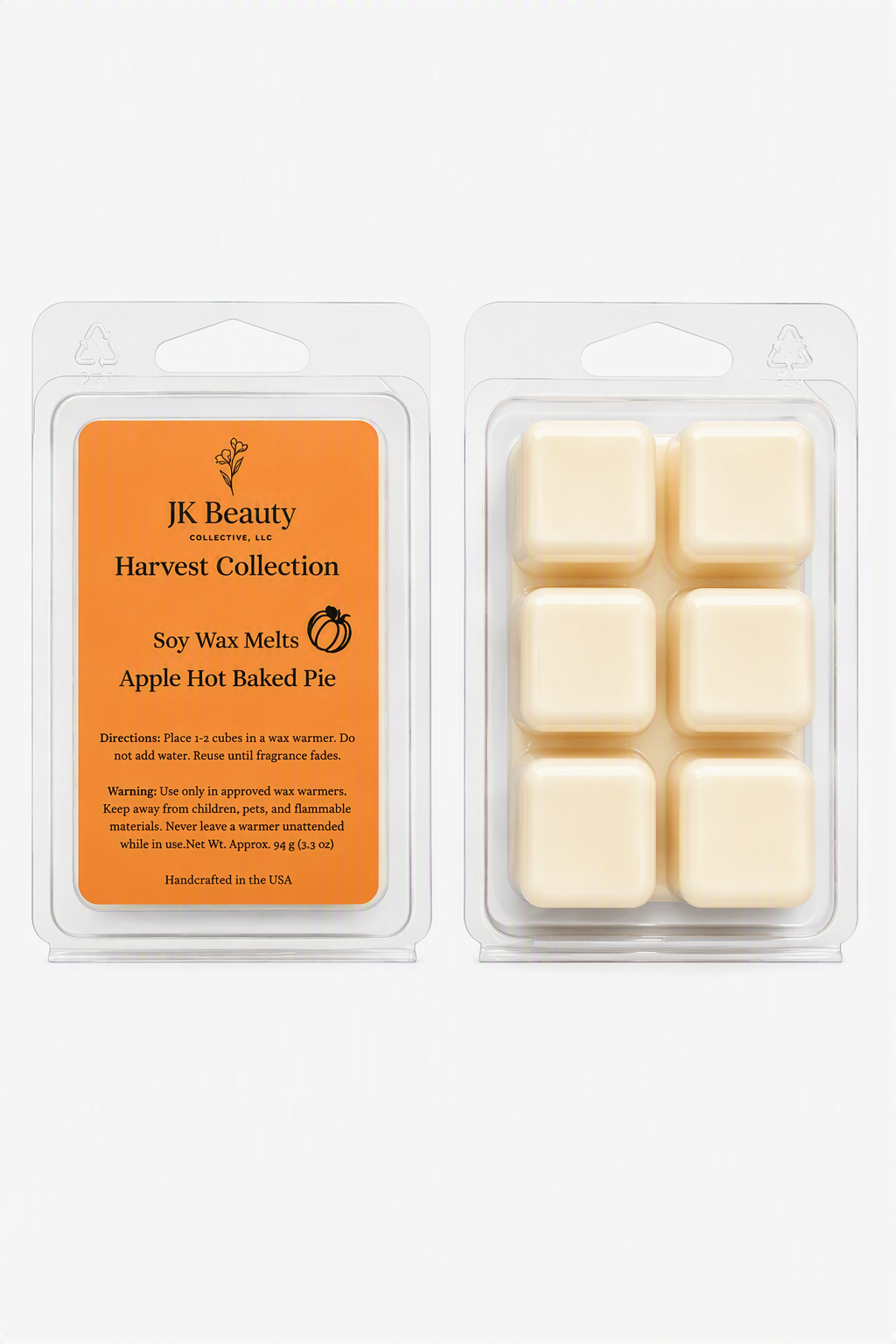 🍎 Apple Hot Baked Pie Soy Wax Melts Cubes | Harvest Collection | 3.3 oz