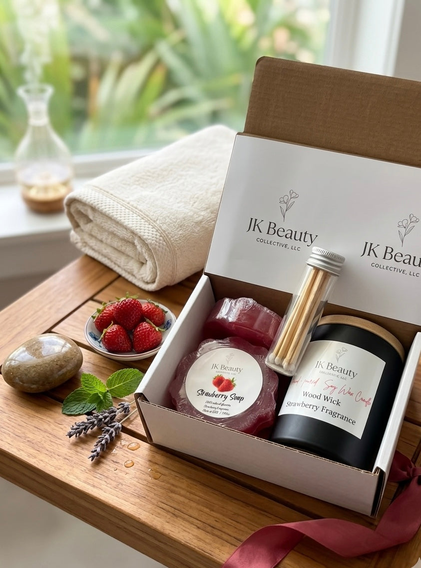 Strawberry Luxe Candle & Soap Gift Set