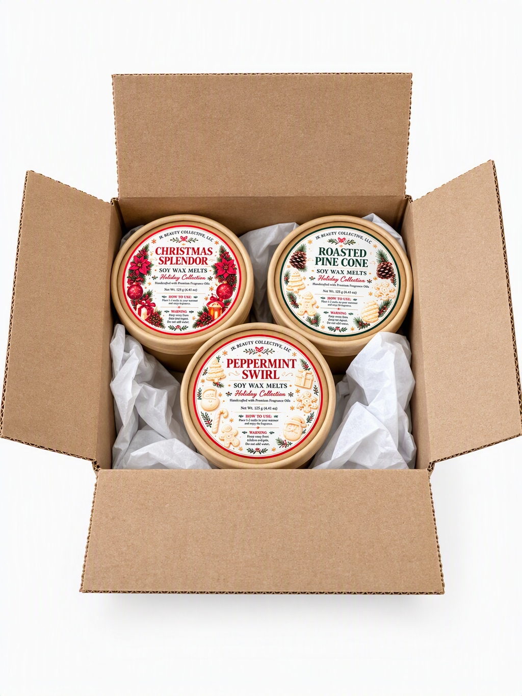 JK Beauty Collective Holiday Collection Soy Wax Melts Gift Set – 3 Pack