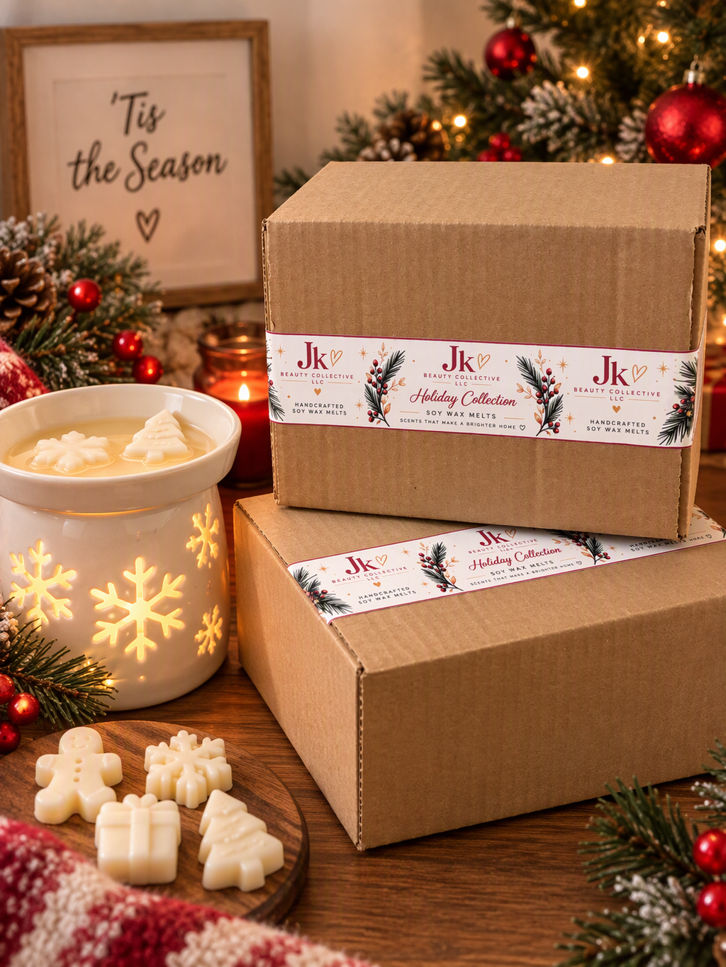 JK Beauty Collective Holiday Collection Soy Wax Melts Gift Set – 3 Pack