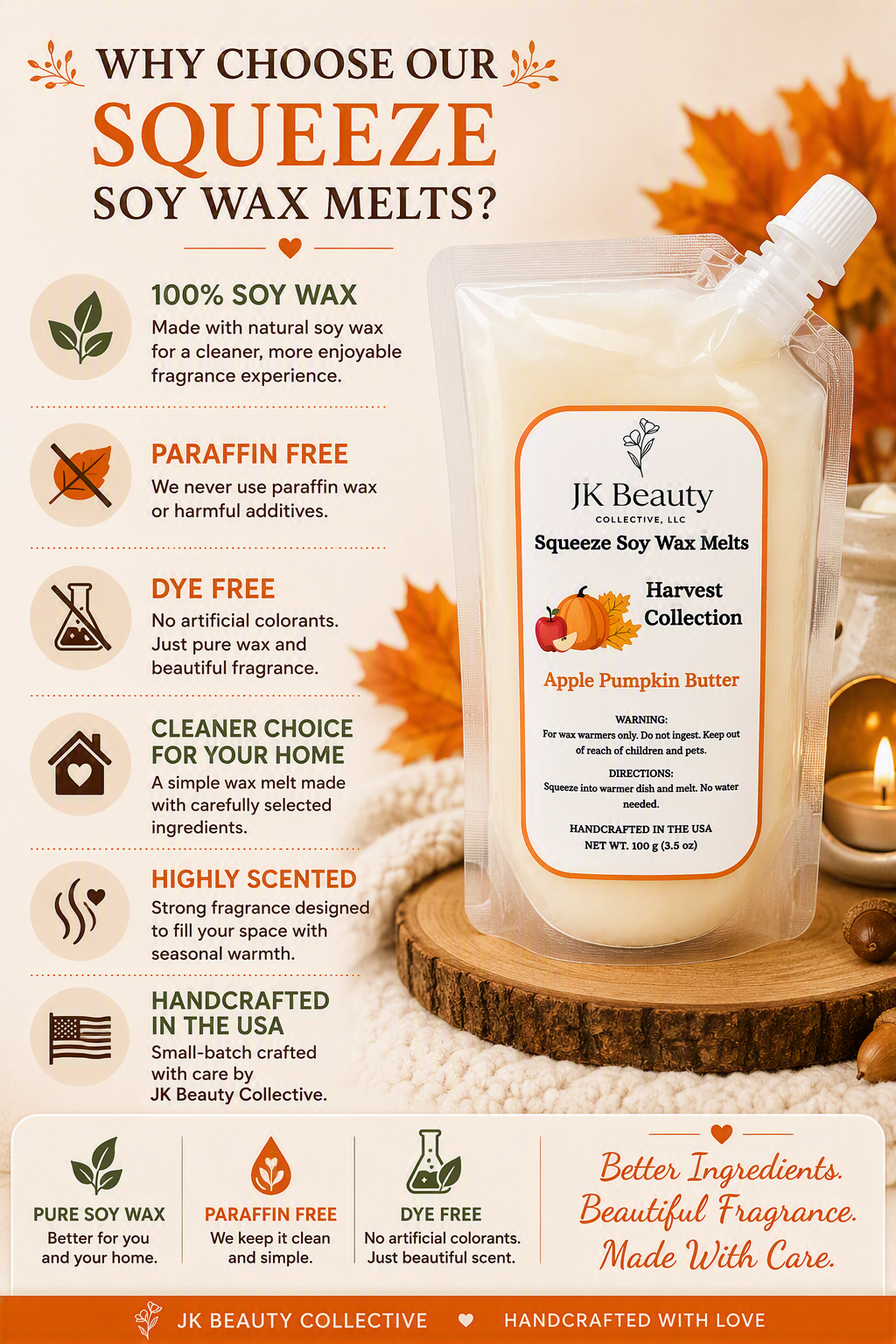 🍎 Apple Pumpkin Butter Squeeze Soy Wax Melts
