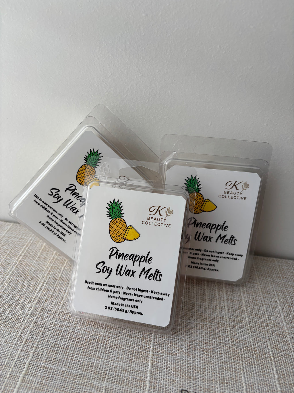 🍍 Pineapple Soy Wax Melts Cubes (Set of 3)