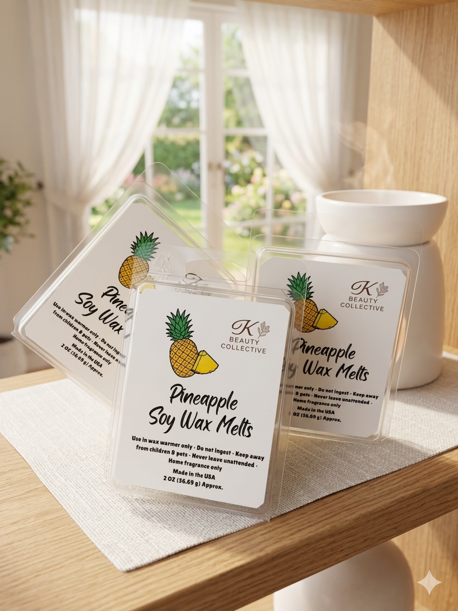 🍍 Pineapple Soy Wax Melts Cubes (Set of 3)