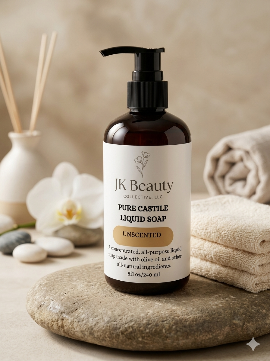 🧼 Pure Unscented Castile Liquid Soap – 8 oz