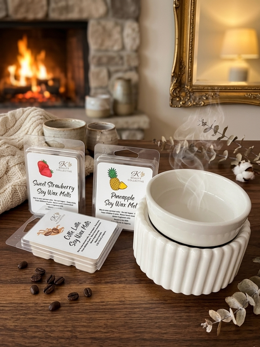 🍓☕️🍍JK Home Fragrance Set – 3 Melts + Electric Warmer