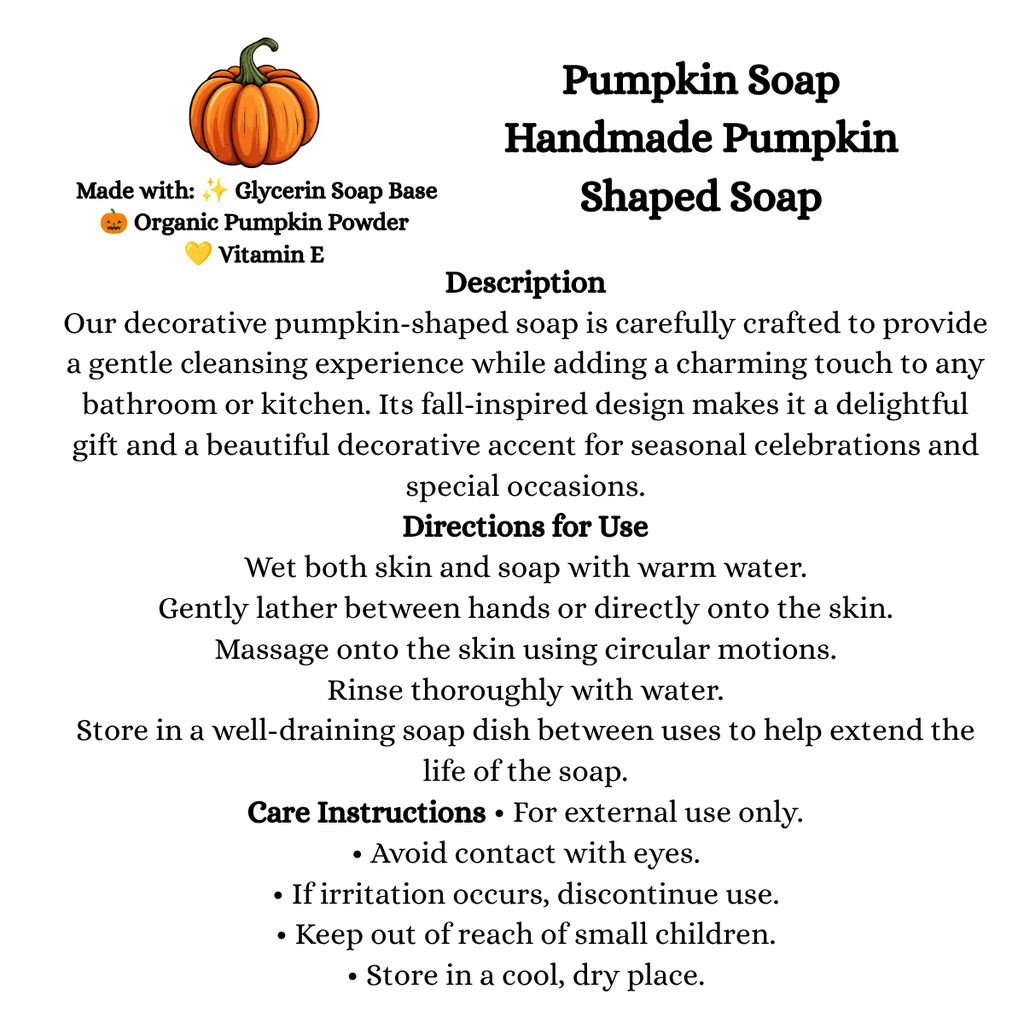 🍂 Harvest Collection Pumpkin Soap Set of 4