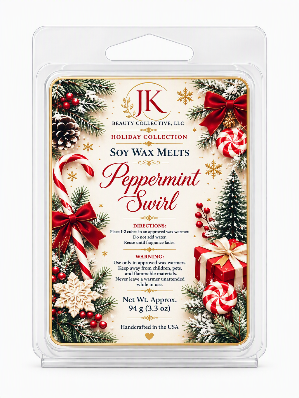 Holiday Collection Soy Wax Melts Gift Set | 3 Seasonal Fragrances