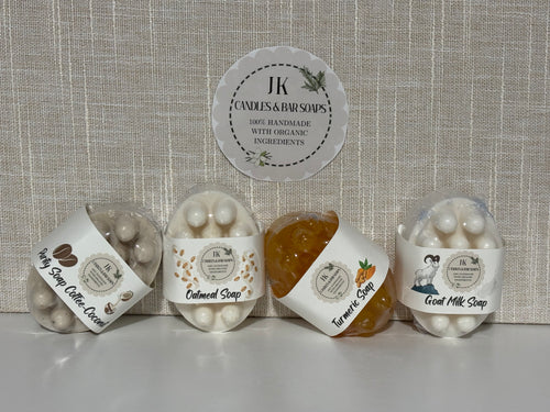 4‑Piece Natural Massage Soap Set – Coffee Coconut, Turmeric, Oatmeal & Goat Milk