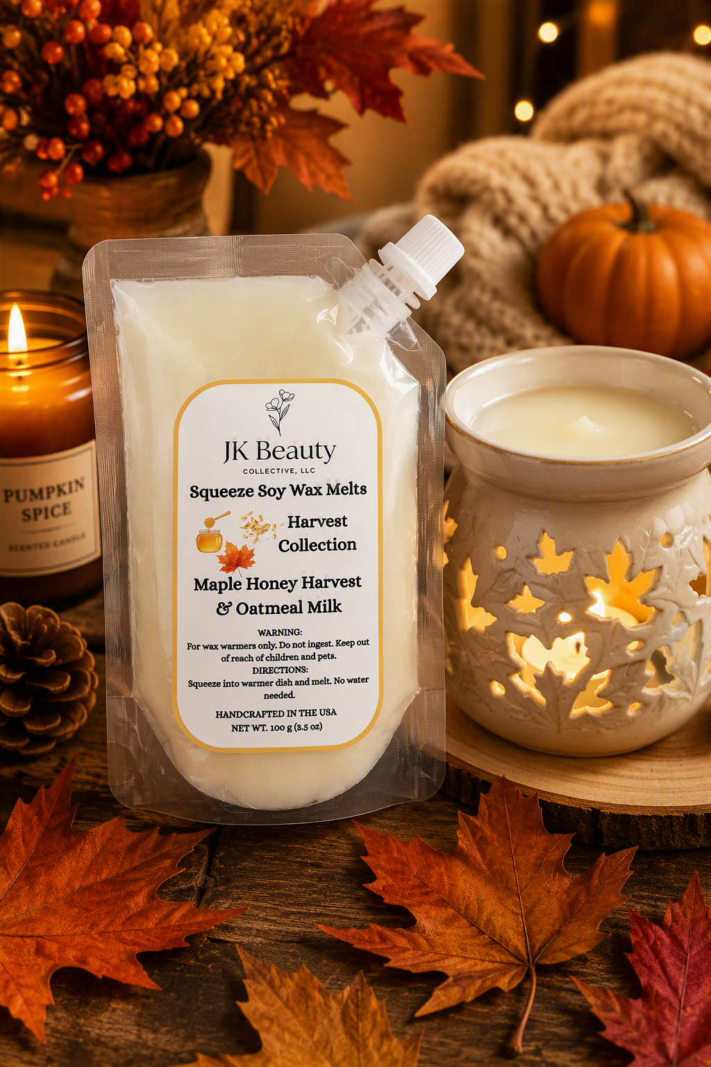 🍯 Maple Honey Harvest & Oatmeal Milk Squeeze Soy Wax Melts