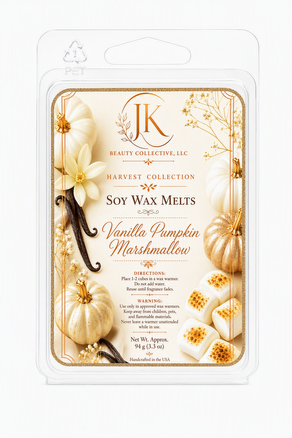 Vanilla Pumpkin Marshmallow Soy Wax Melts
