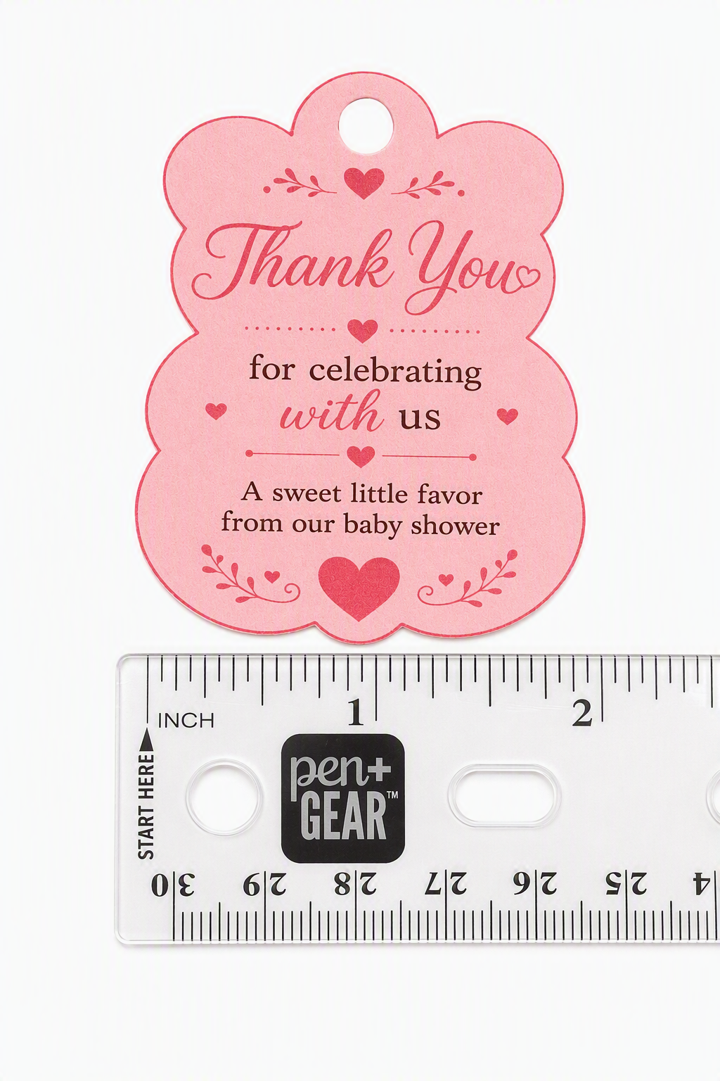 🧸🩷Teddy Bear Baby Shower Thank You Tags (Set of 50)