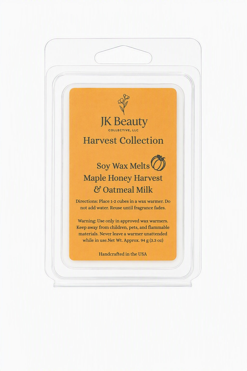 🍯 Maple Honey Harvest & Oatmeal Milk Soy Wax Melt Cubes | Harvest Collection | 3.3 oz