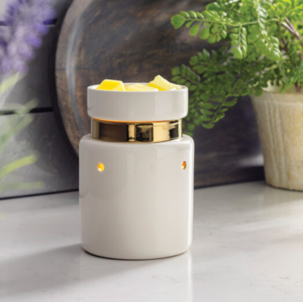 White and Gold Illumination Fragrance Warmer