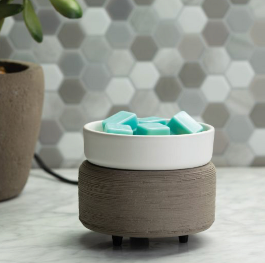 Modern Concrete 2‑in‑1 Wax Melt & Candle Warmer