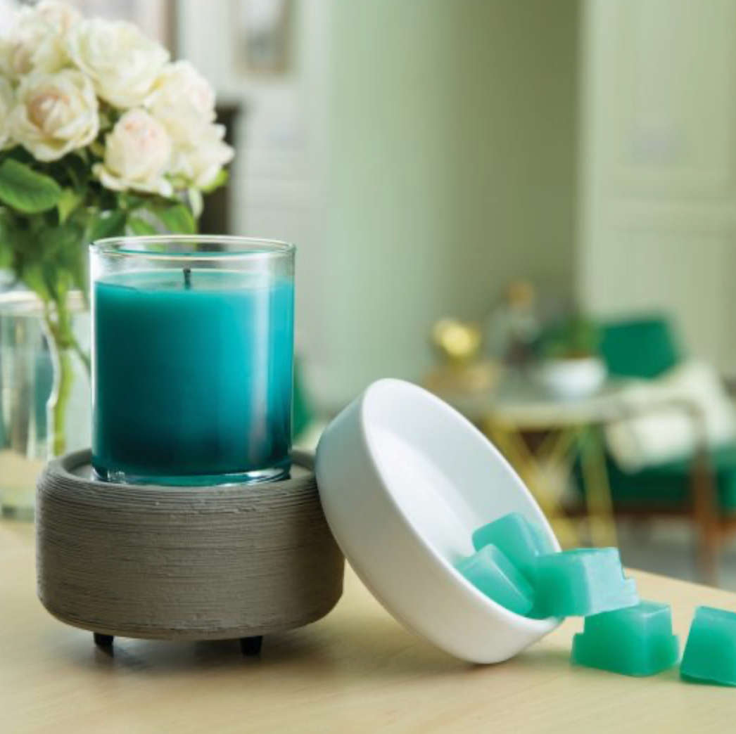 Modern Concrete 2‑in‑1 Wax Melt & Candle Warmer