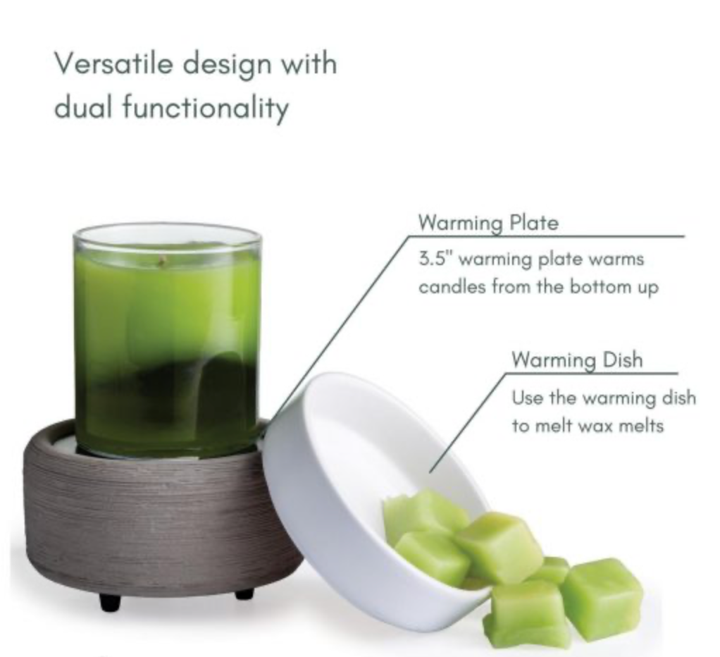 Modern Concrete 2‑in‑1 Wax Melt & Candle Warmer