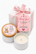🩷 Teddy Bear Baby Shower Candle Favor Kit for Girls (Set of 25)
