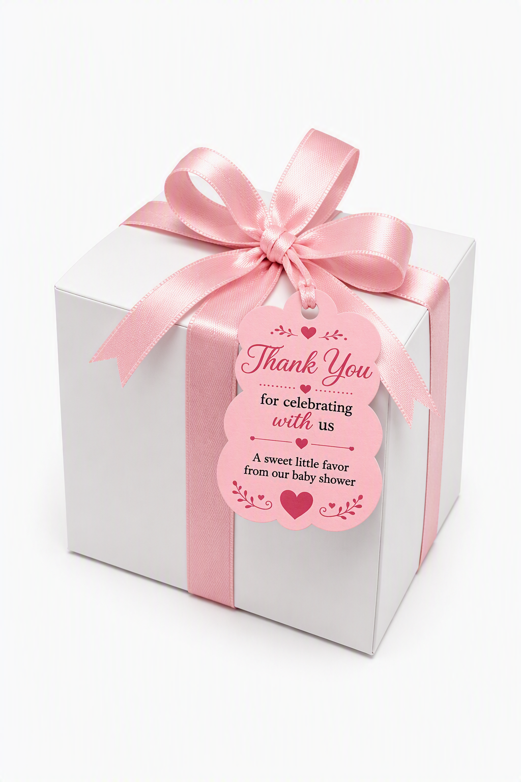 🧸🩷Teddy Bear Baby Shower Thank You Tags (Set of 50)